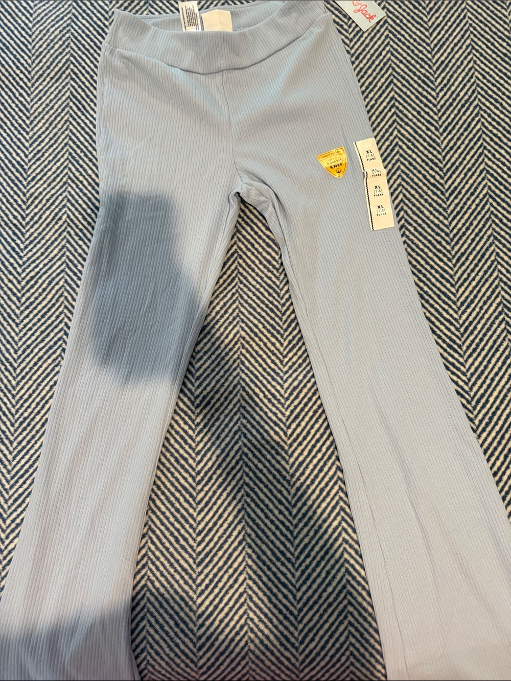Target NWT Light Blue Ribbed Kids Flare Leggings